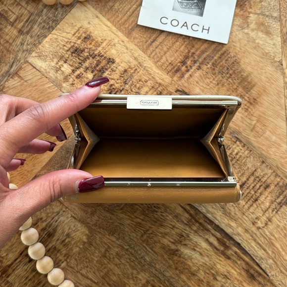 Coach Handbags - 🪈💛COACH Piped Polished Large Framed Wallet💛🪈